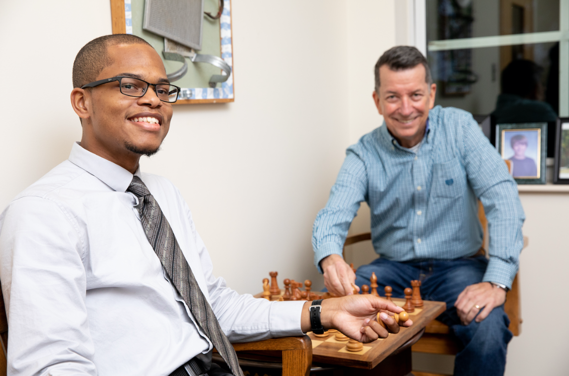 Dr. Chuck Ross and Alexander Morton ’16