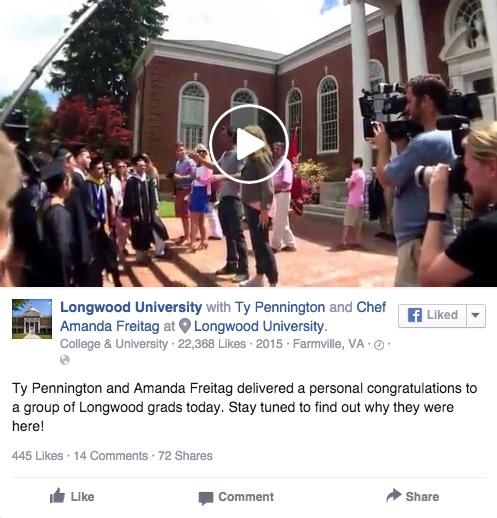 Ty Pennington crashes commencement Facebook post